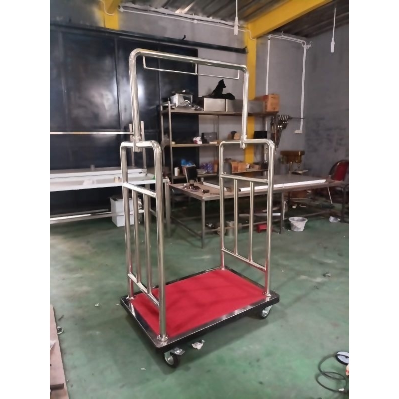 trolley barang hotel stainless UK 65x100x180 /trolley barang