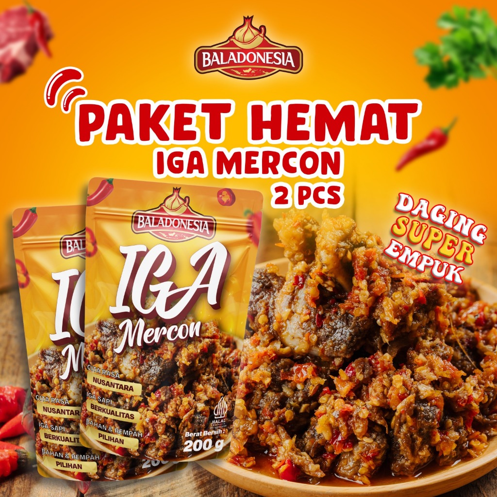 

PAKET HEMAT IGA MERCON 2 PCS / OSENG MERCON DAGING SAPI