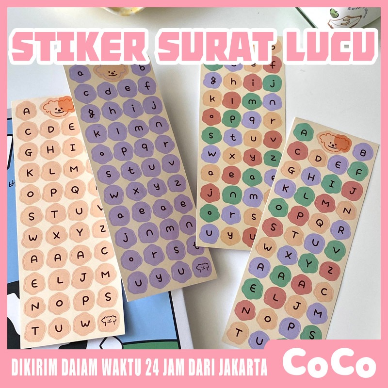

1Pc CUTE ALPHABET Sticker Deco DIY Planner BUJO Stiker Aesthetic - B0178