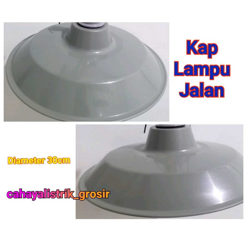 Kap Lampu Jalan PLASTIK Kap WD PVC E27 30Cm Kap Lampu Anti Karat/ Kap Lampu Jalan Murah
