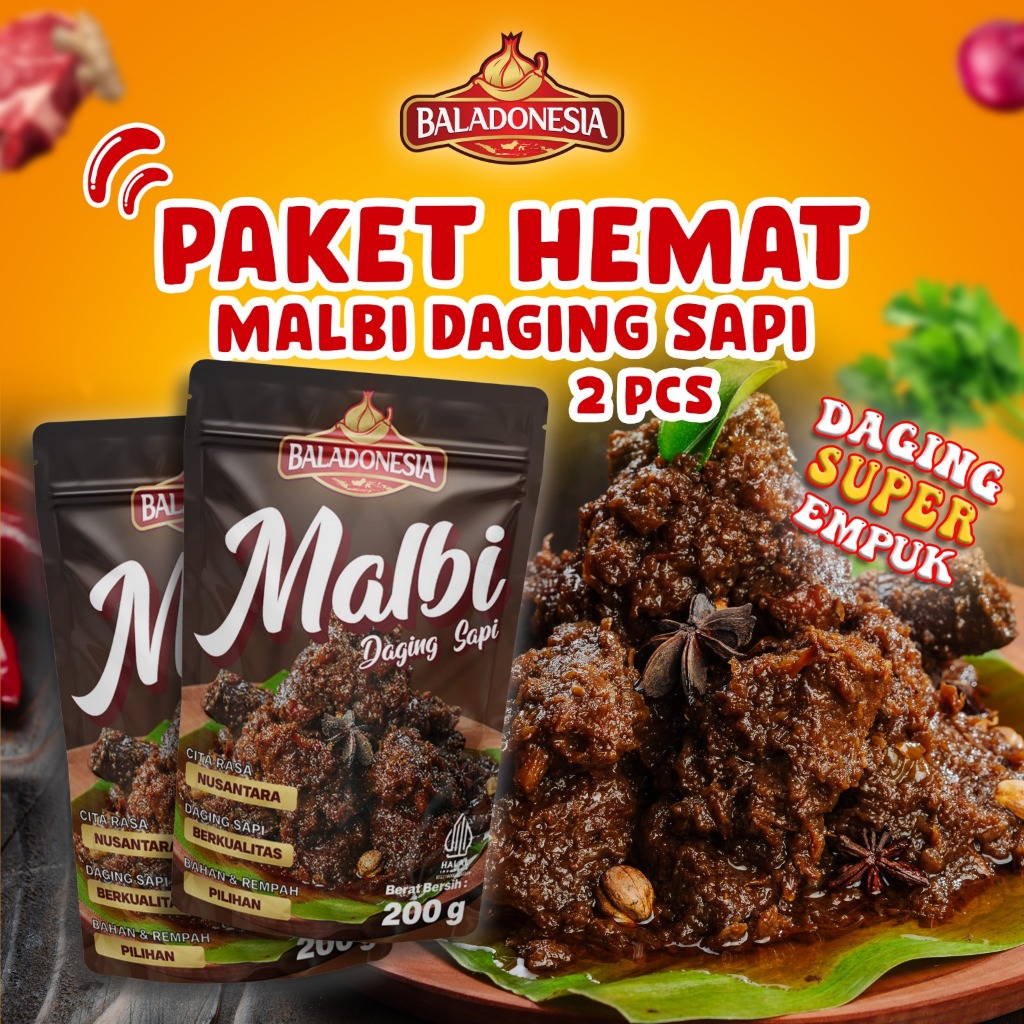 

PAKET HEMAT MALBI DAGING SAPI 2 PCS / MALBI KHAS PALEMBANG / DAGING MANIS