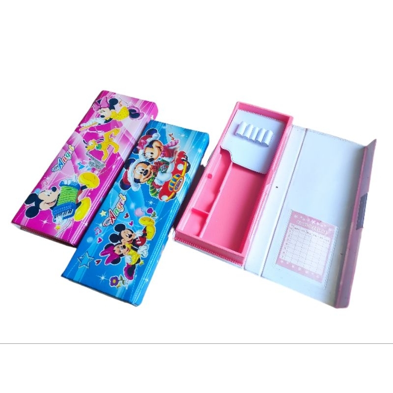 

tempat/kotak pensil/tepak/pencil case plastik sedang Mickey 1081 BR