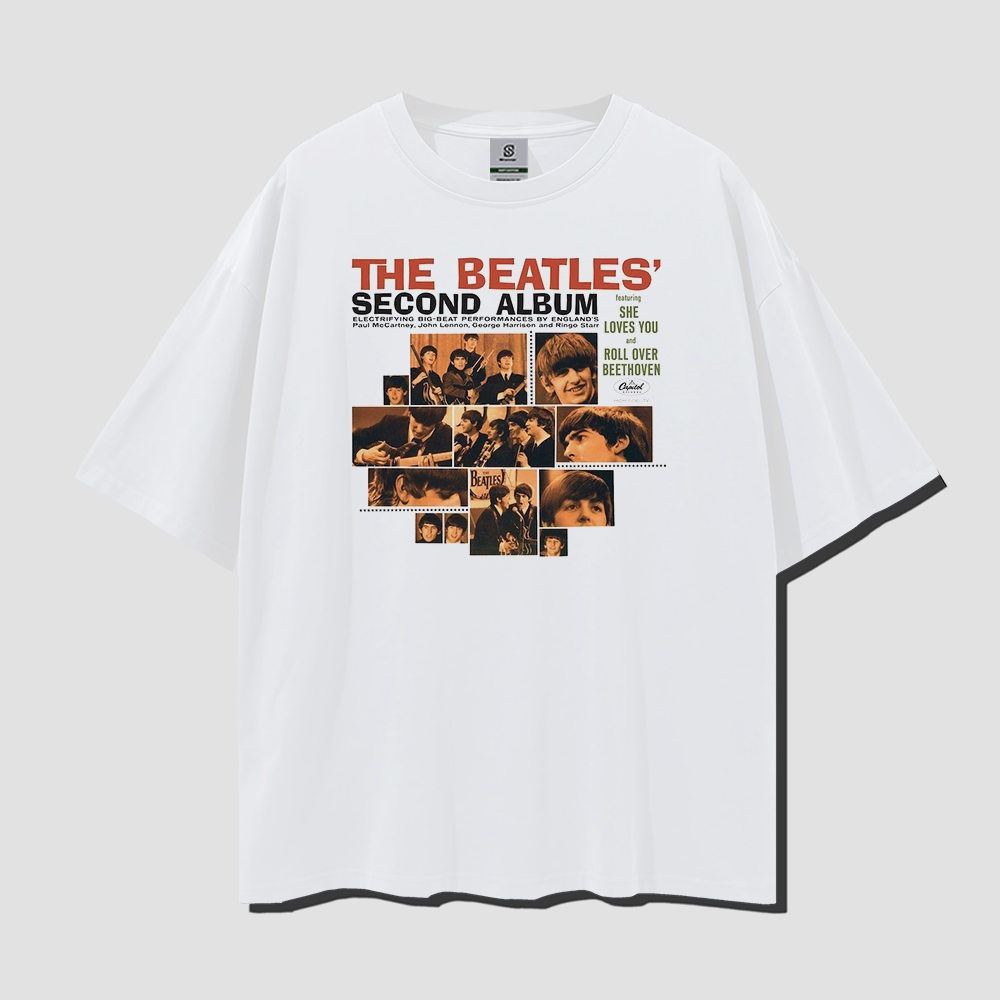 The Beatles Second Album Vintage Style Oversize Tee