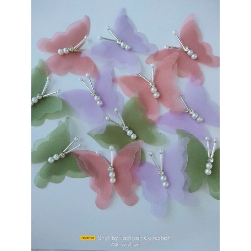 APLIKASI KUPU-KUPU ORGANZA PAYET