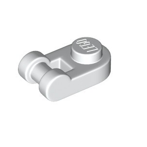 Lego White Part 26047 Plate, Round 1 x 1 with Bar Handle