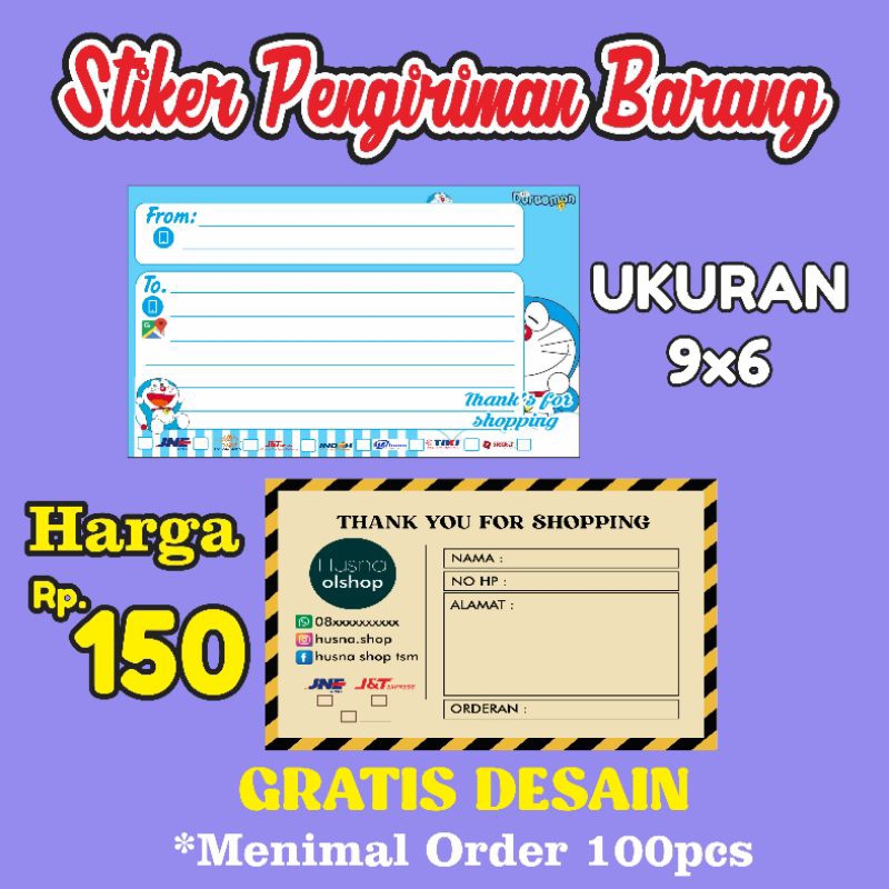 Stiker Label Pengiriman Barang