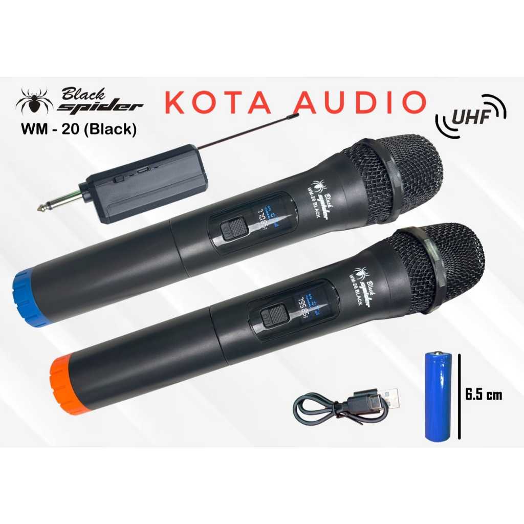Mic Wirelles BLACK SPIDER WM 20/ WM20 ORIGINAL / MICROPHONE BLACKSPIDER