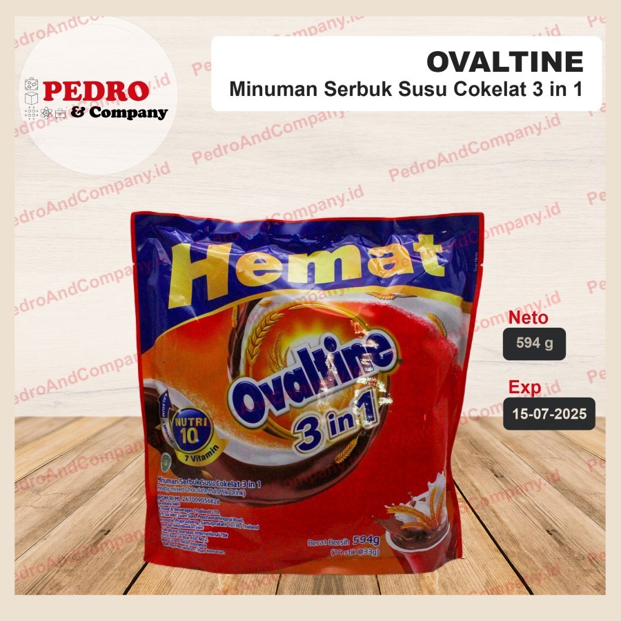 

Ovaltine 3in1 chocolate malt drink susu coklat 18 sticks 594 gram