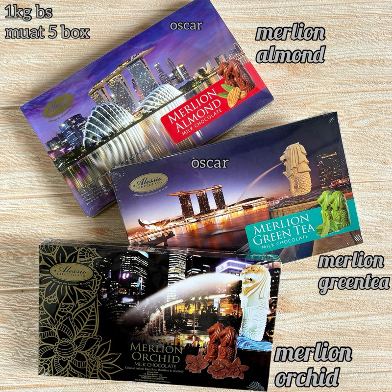 

Alessio Merlion Singapore Chocolate 130-156g Coklat Allessio Alesio cokelat import bentuk patung merlion singapura