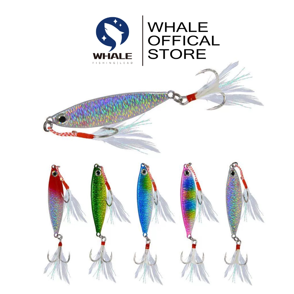 WHALE  Umpan Pancing Jigging Hook Memancing Spinner Umpan 7g/10g/15g/20g/30g