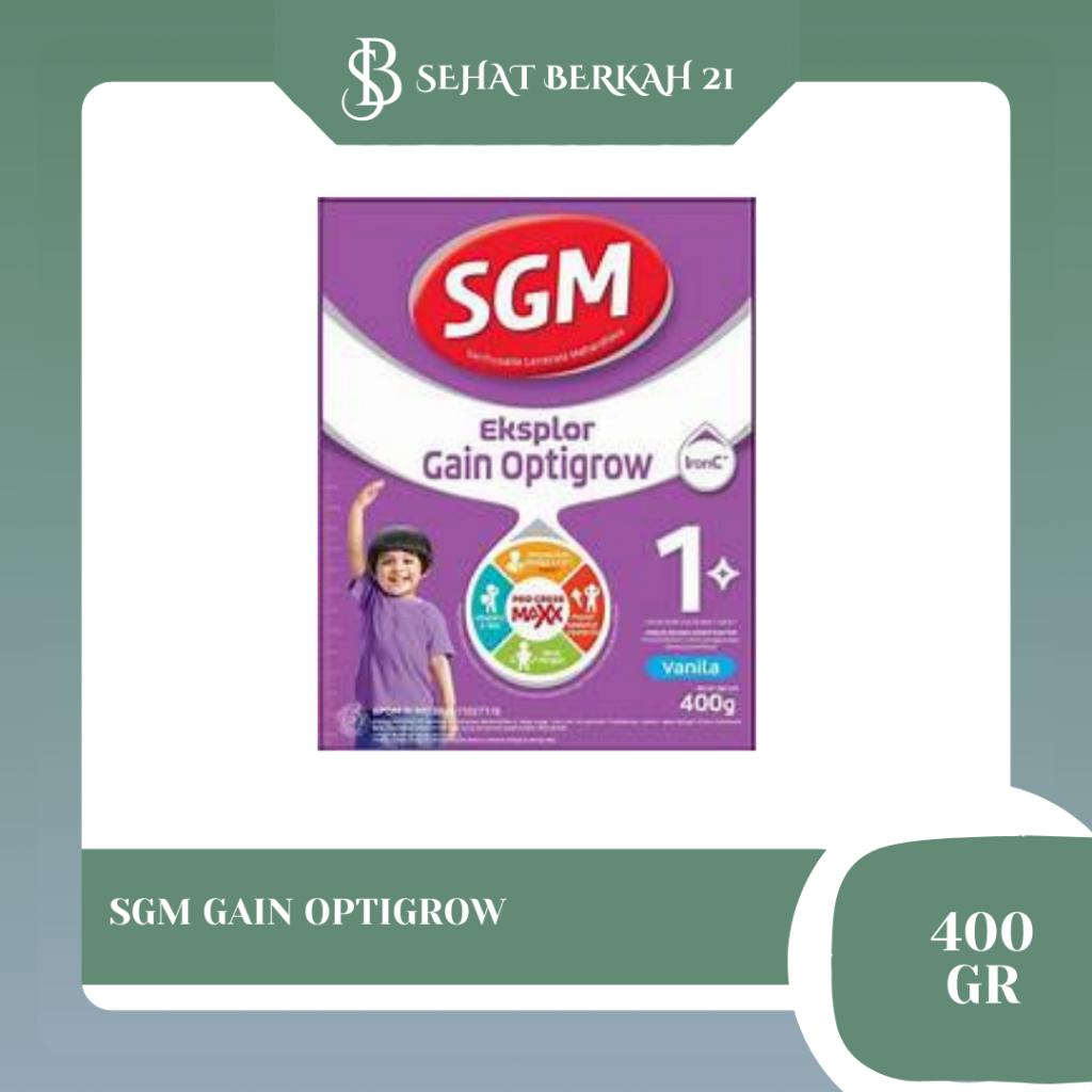SGM Eksplor Gain Optigrow 400 gram 1+ - Susu Formula Penambah Berat Badan Anak Usia 1-5 Tahun