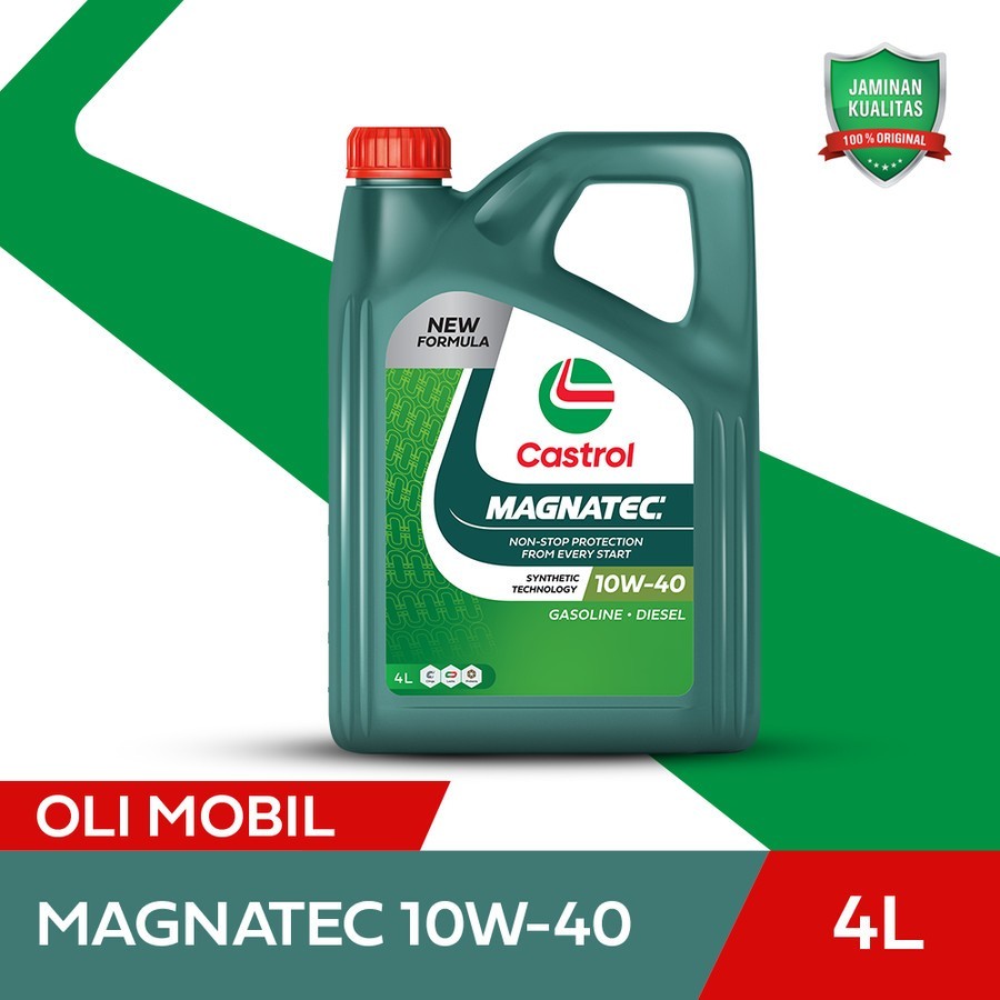 Oli Castrol / Pelumas Mesin Mobil - CASTROL MAGNATEC 10W-40 API SN/CF 4 Liter ORIGINAL INDONESIA