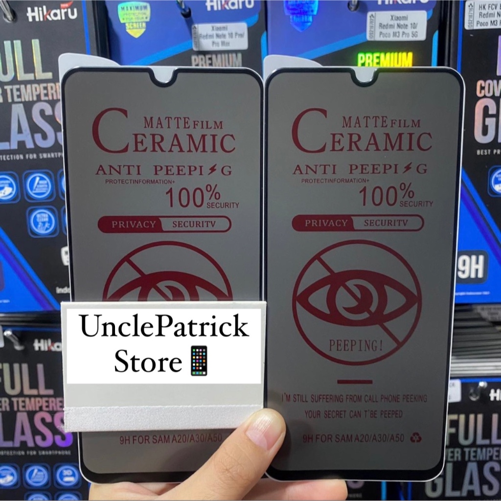 Samsung A8+ J6+ J4+ J6 2018 J8 2018 Tempered Glass Anti Gores Ceramic PRIVACY SPY Matte Anti Pecah -