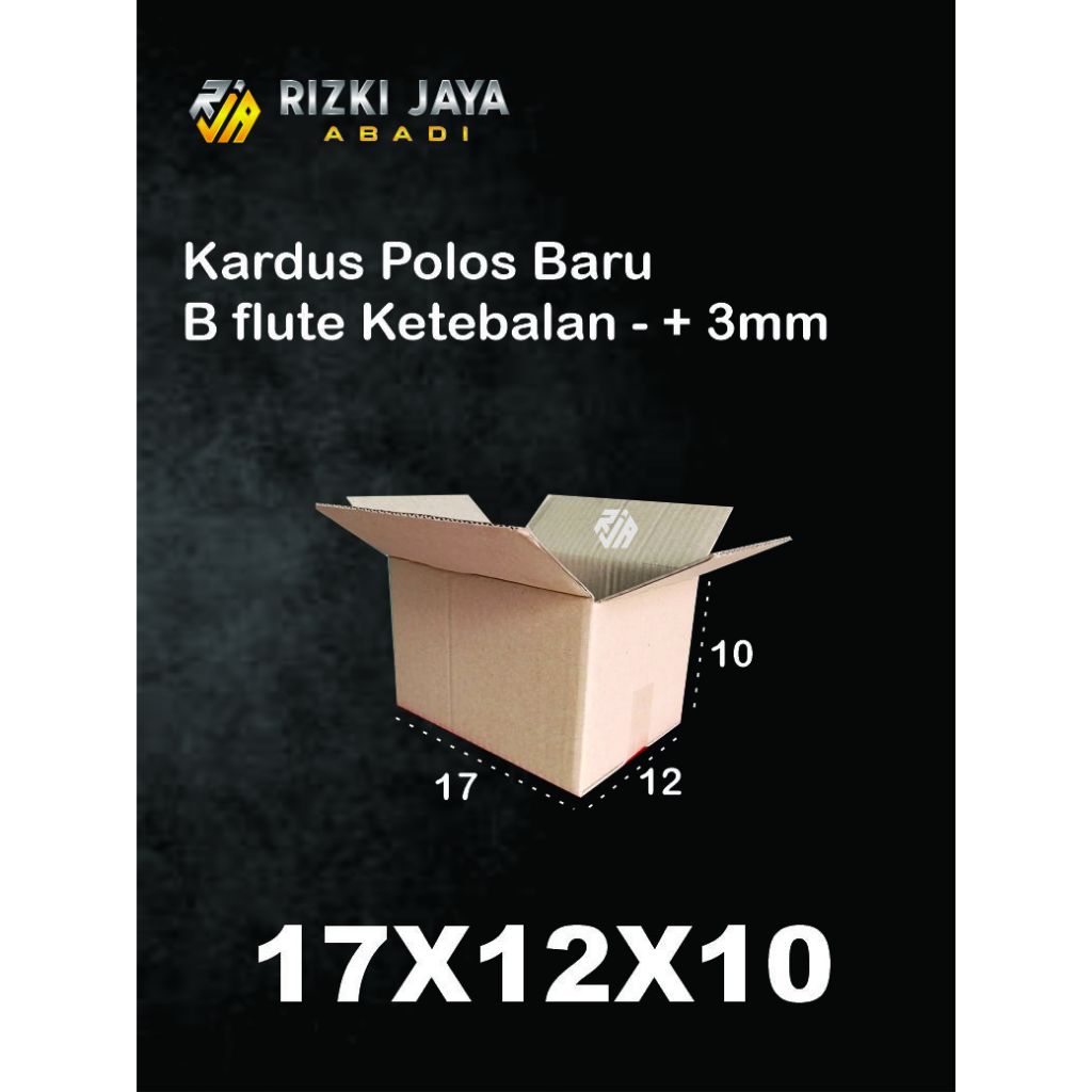 

kardus ukuran 17x12x10cm polos