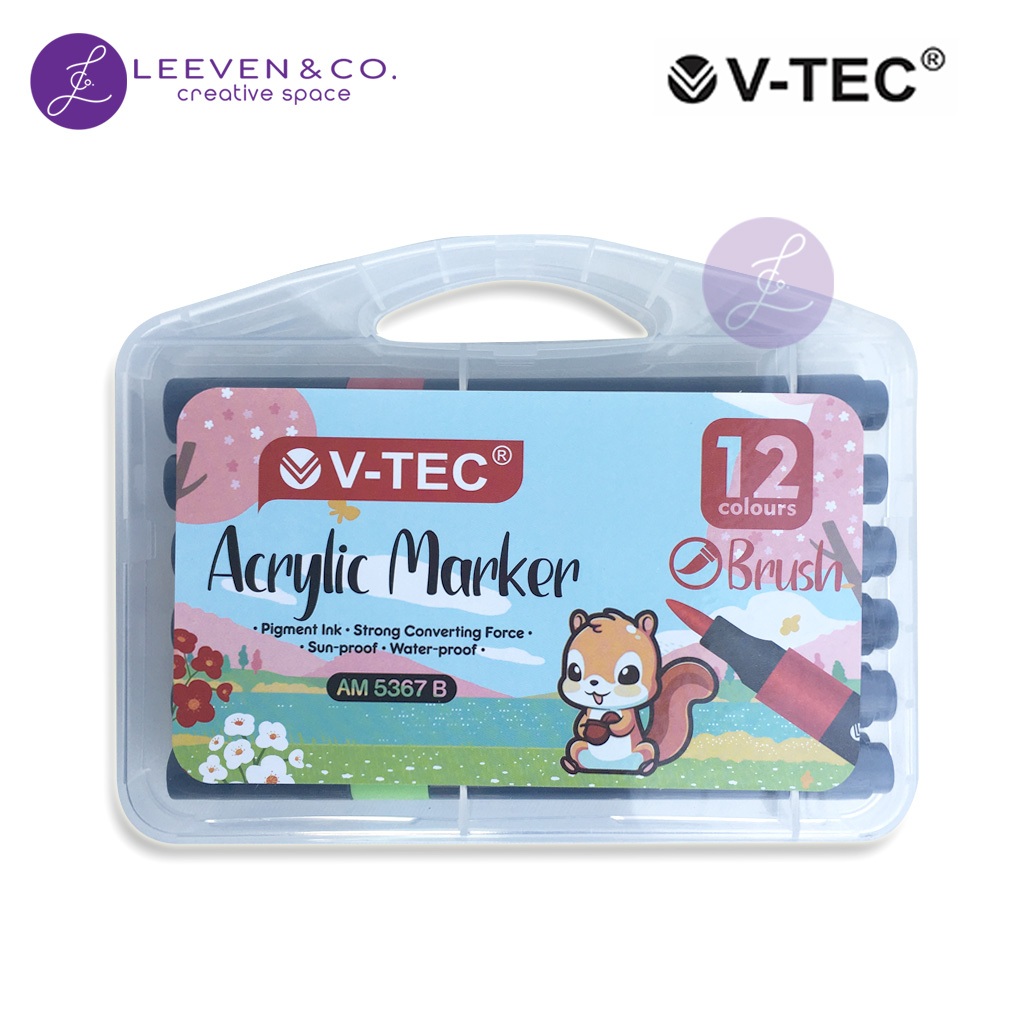 

V-TEC ACRYLIC MARKER BRUSH 12 COLOR (AM 5367 B)