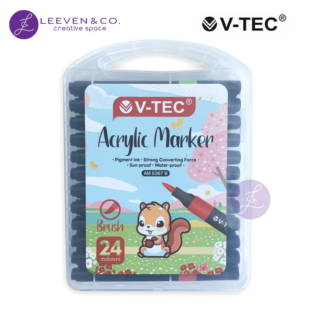 

V-TEC ACRYLIC MARKER BRUSH 24 COLOR (AM 5367 B)