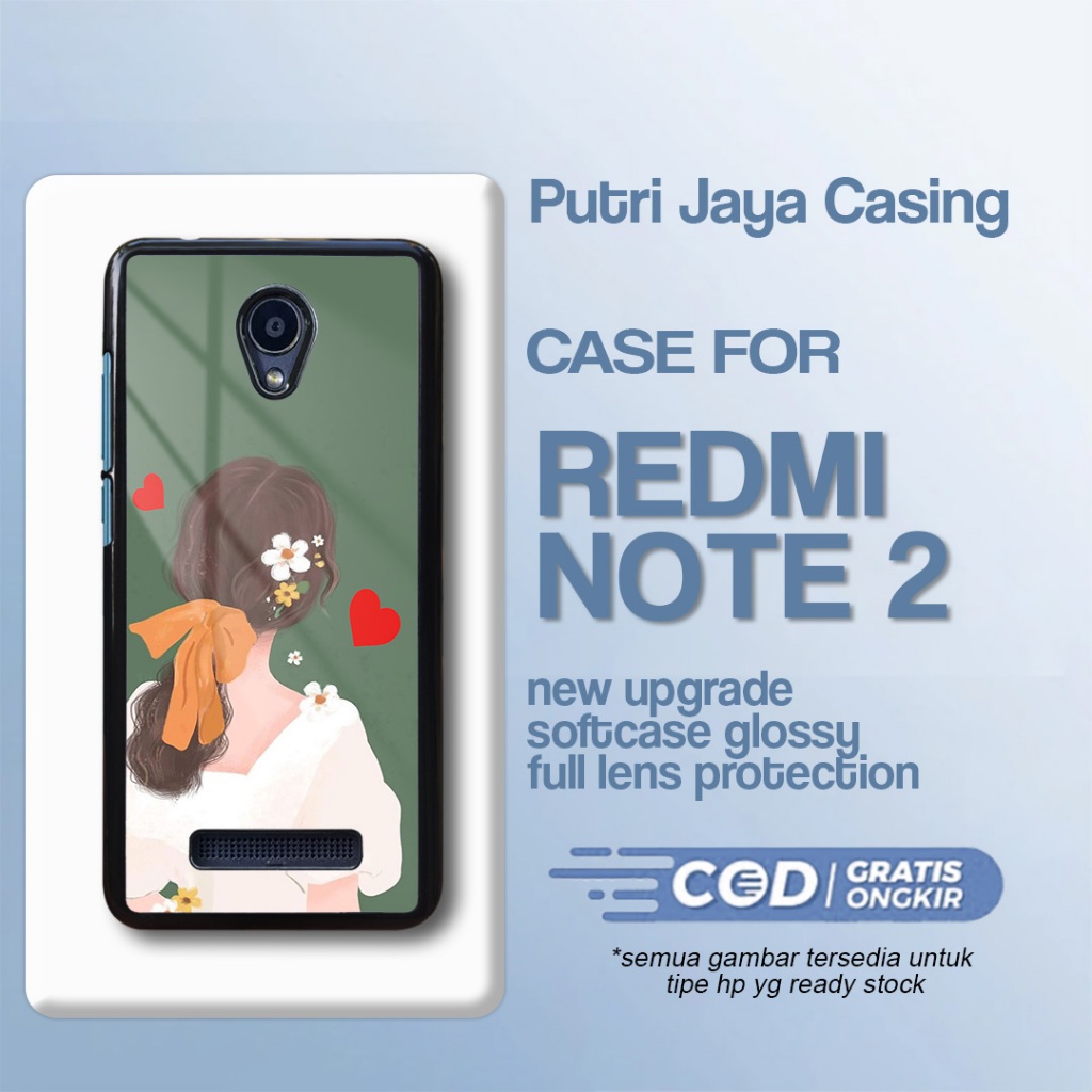 Case Redmi Note 2 Terbaru - Redmi Note 2  - Motif Girls Flower Baru Cute - Hardcase Premium Glossy -