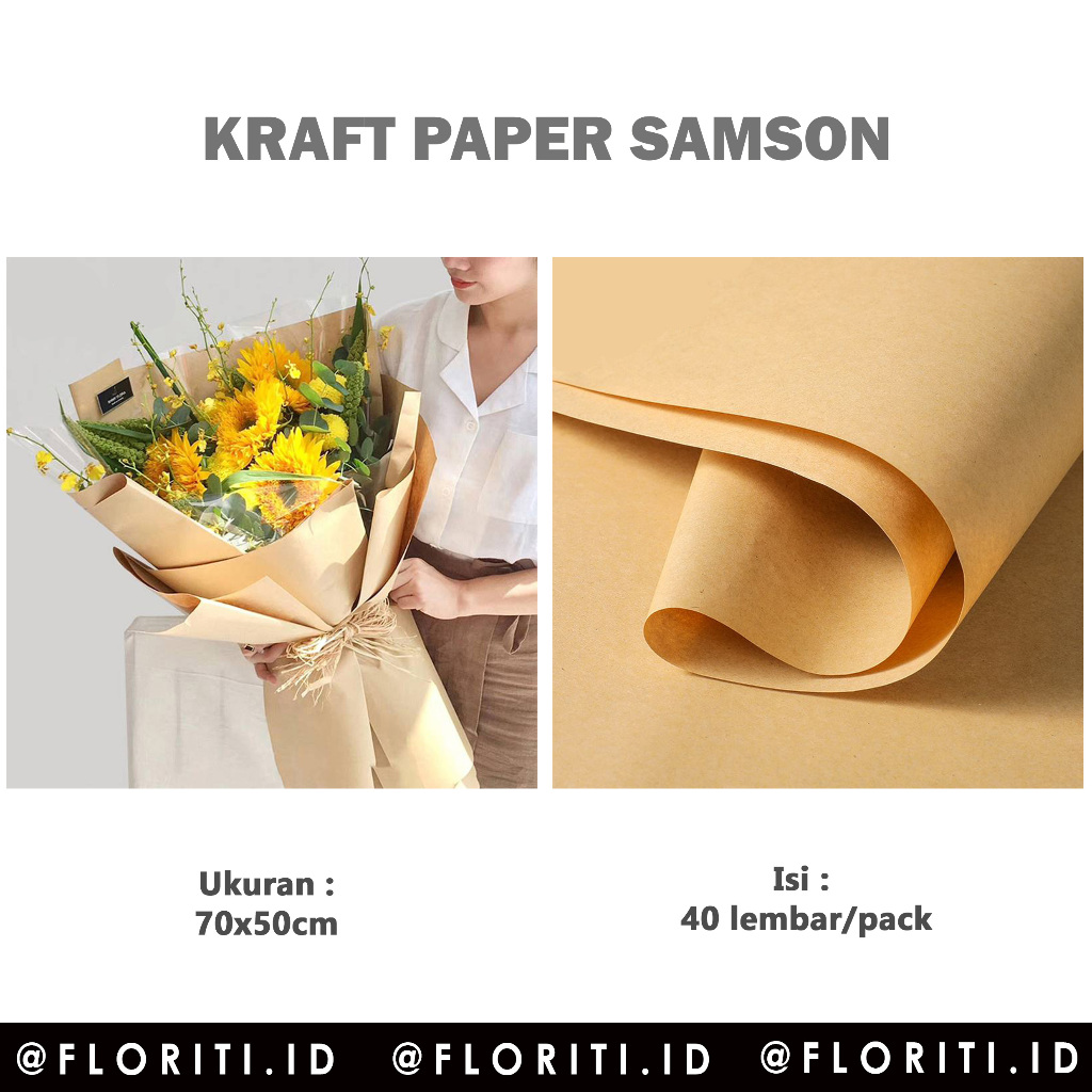 

(lembaran) Kertas buket kraft paper samson