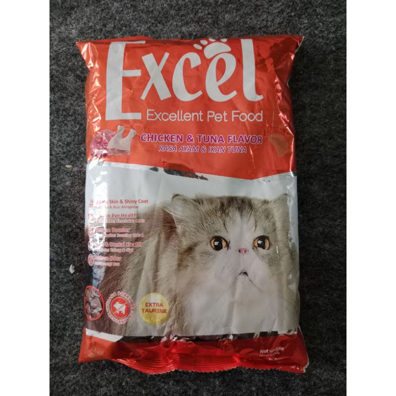 Makanan kucing Excel chicken & tuna 500gr