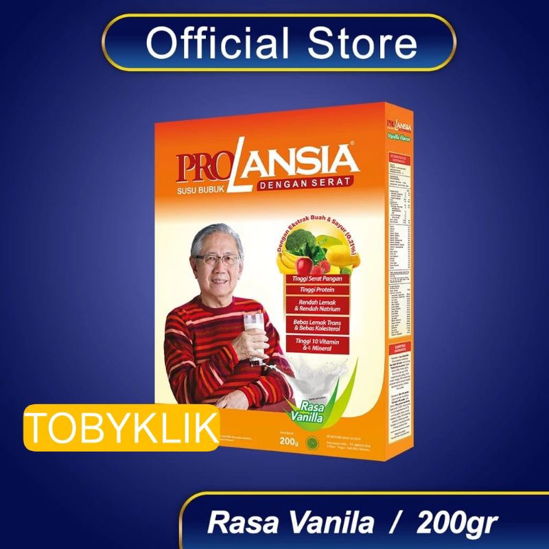 

PROLANSIA Vanila Susu Lansia 200gram ( Nutrition For Elderly ) Exp: Desember 2026