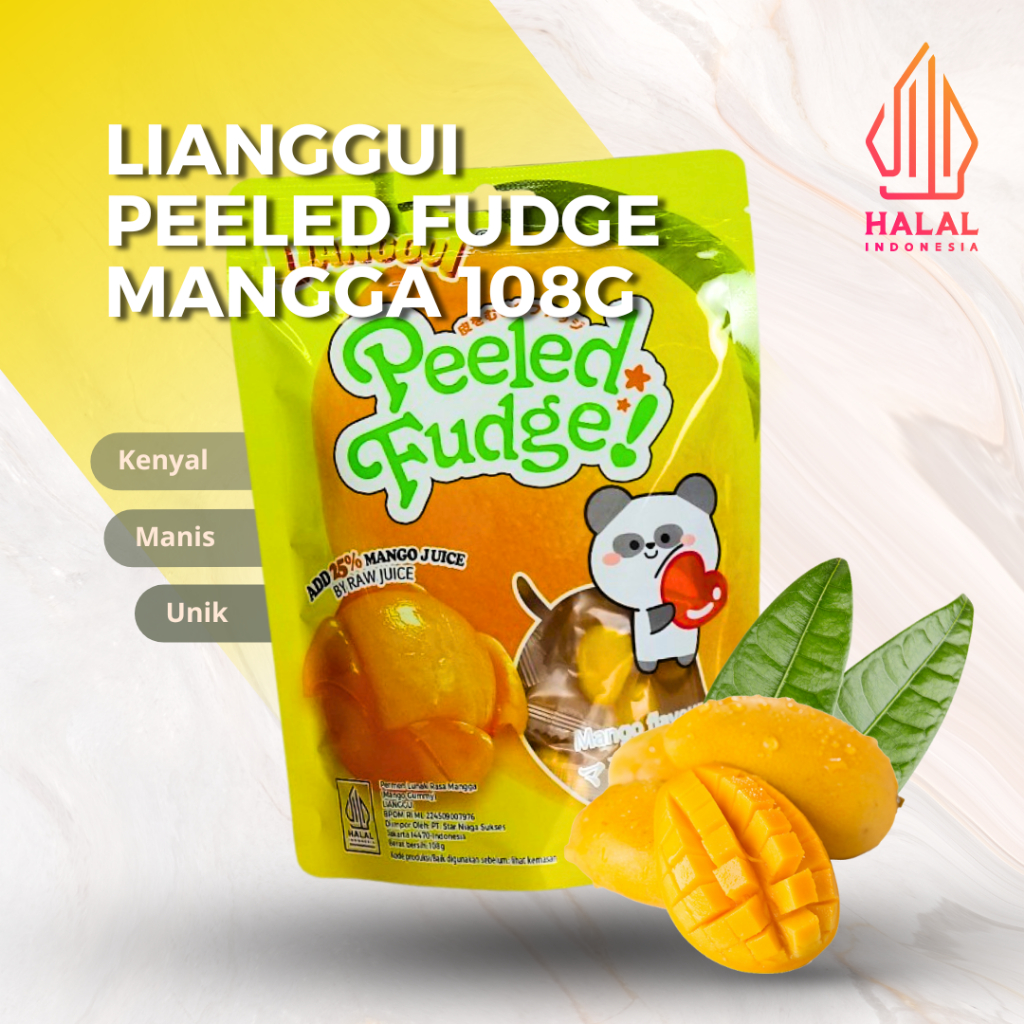 

[GROSIR] LIANGGUI PEELED FUDGE PERMEN LUNAK RASA MANGGA 108 GRAM