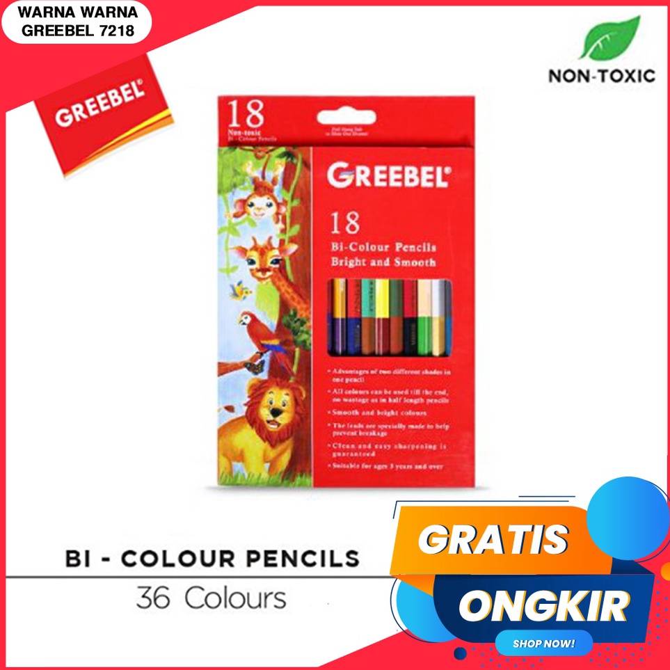 

365 PENSIL WARNA WARNA CERAH BAHAN KUAT GREEBEL GREEBEL 7218 Hexagonal