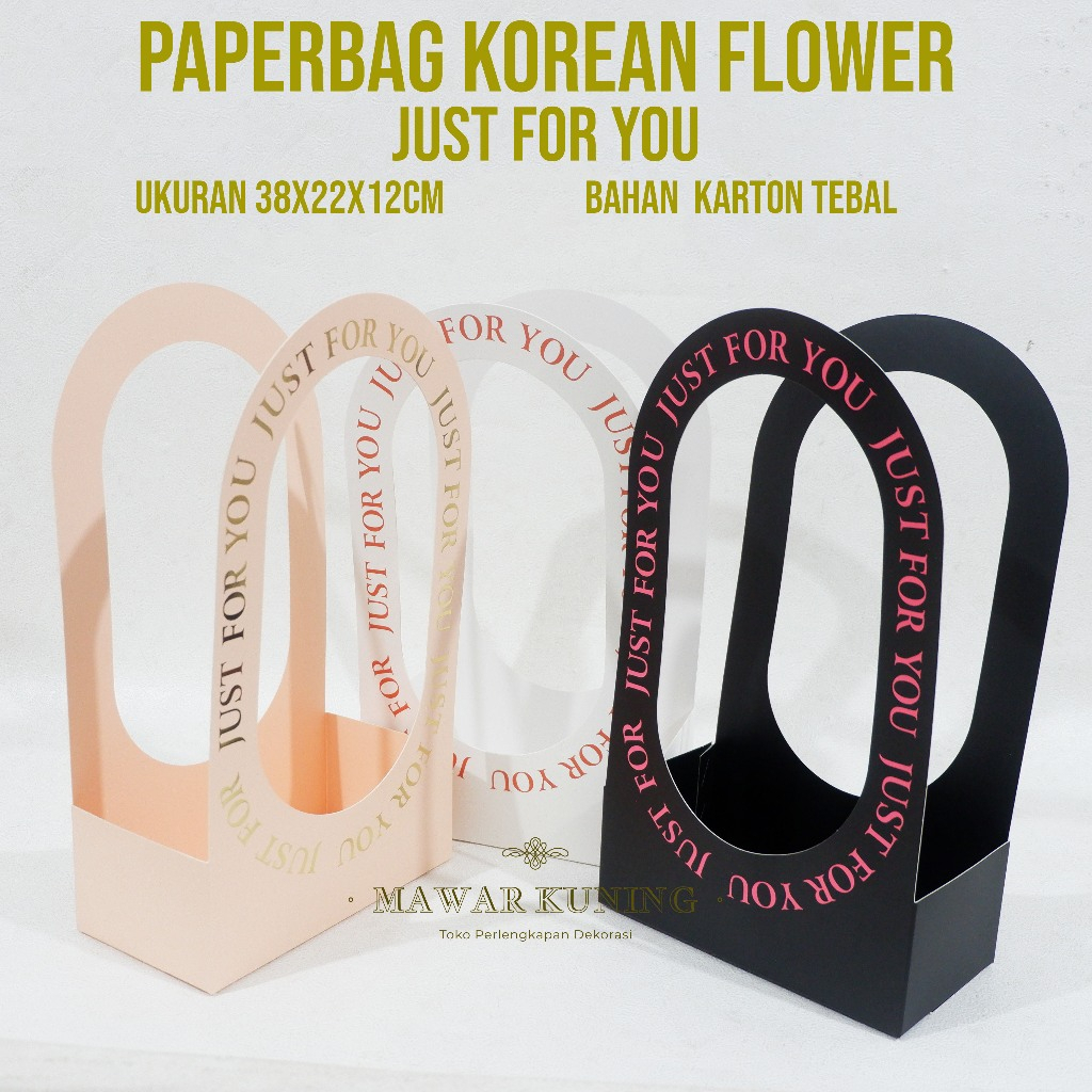 

[ 38X22X12 ] Paperbag Korean Flower Just For You / Paperbag Bunga