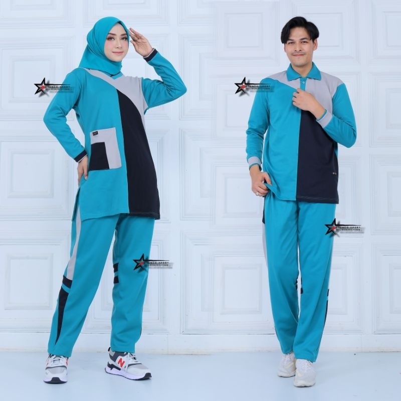 RB Seragam Olahraga Senam Pria Dan Wanita Terbaru / Setelan Baju Olahraga Senam