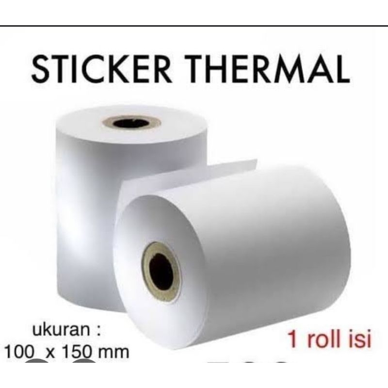 

stiker thermal 100mm x 150 mm.. isinya 500 lembar roll..