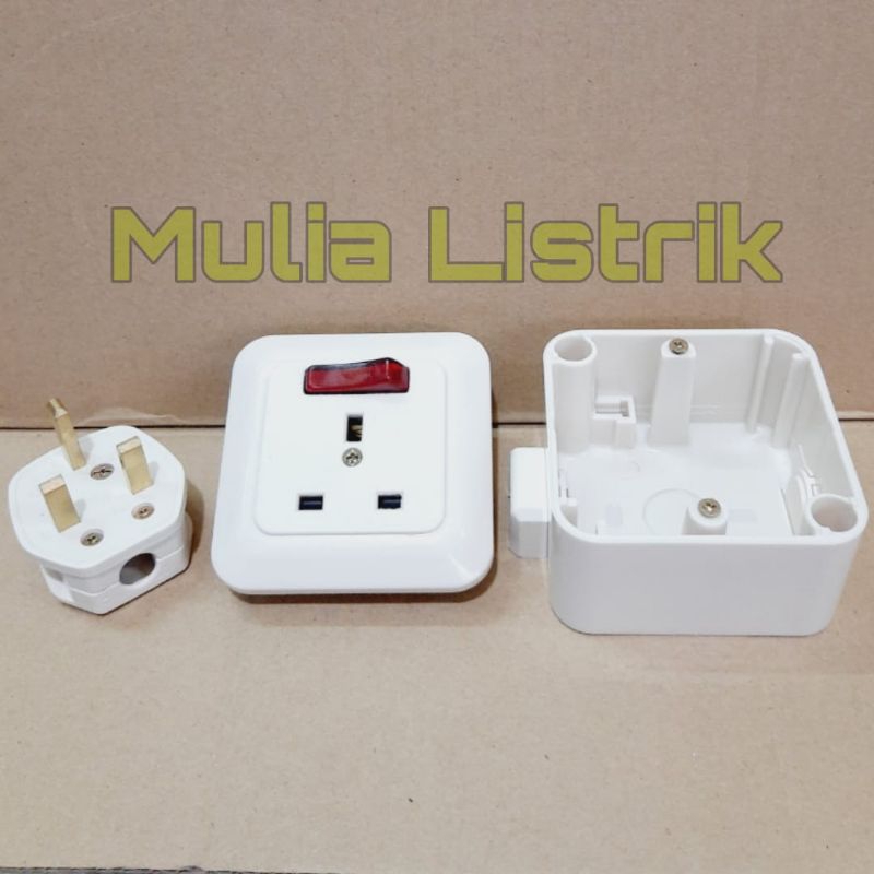 Broco Stop kontak AC Broco 1set steker AC Broco