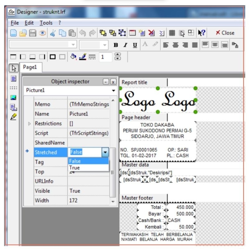 Softwaare Aplikasi Cetak Struk