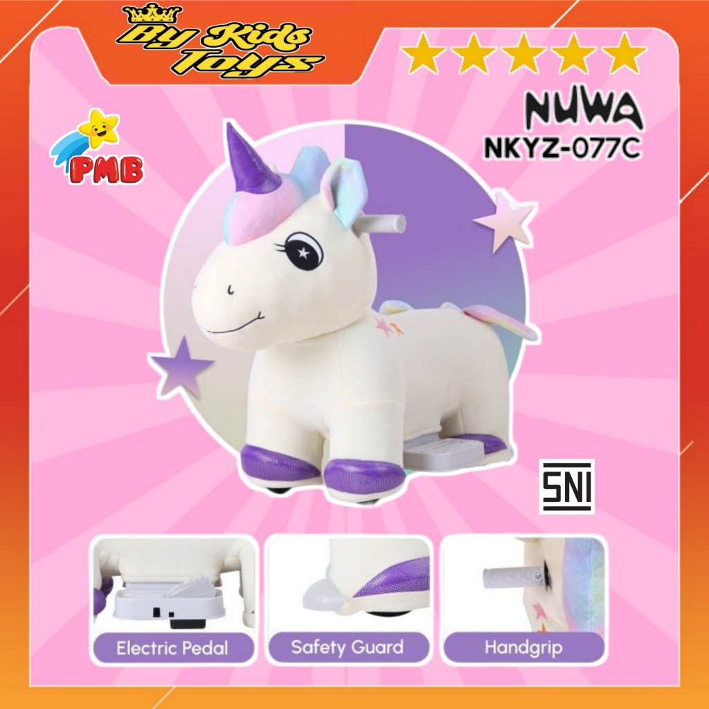 Mainan Kuda Kudaan Anak Boneka Aki Electric Vehicle Animal Series Nuwa NKYZ 077C