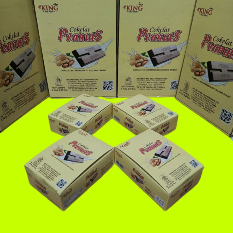 

d'KING Cokelat Peanuts perdus isi 4 pack 80 pic