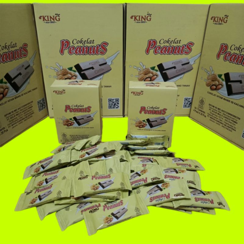 

1 dus isi 4 pack Coklat Peanuts d'KING