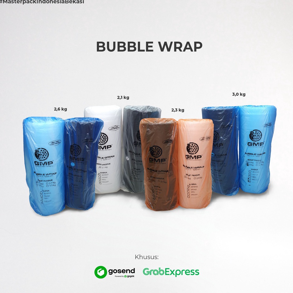 

Makin murah Bubble Wrap GMP 125 cm x 5 meter Bening Hitam