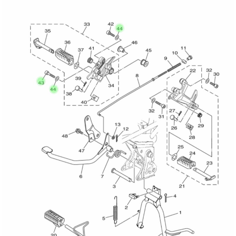 Baut Baut Knalpot dan Footatep Jupiter Z1 Pesanan