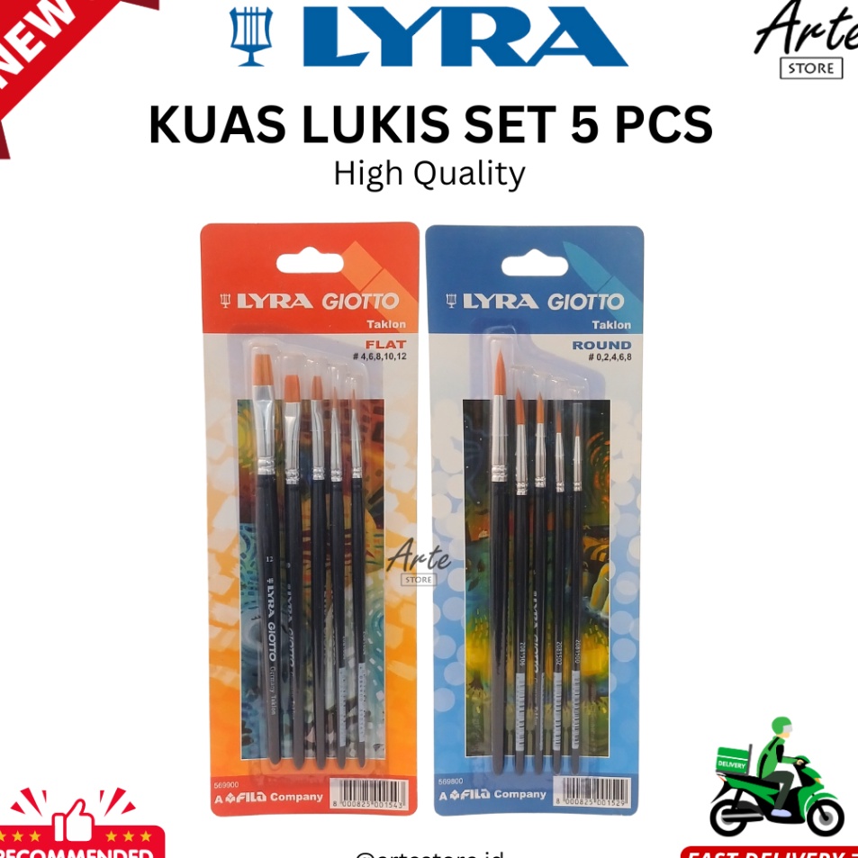 

Lyra Round Brush Set 5 pcs Kuas Lukis