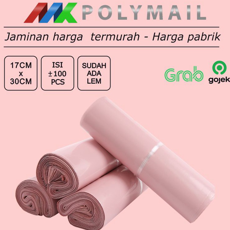 

Sale Oke POLYMAILER 1PCS 17x3CM BABY PINK PREMIUM GLOSSY PLASTIK POLYMAILER