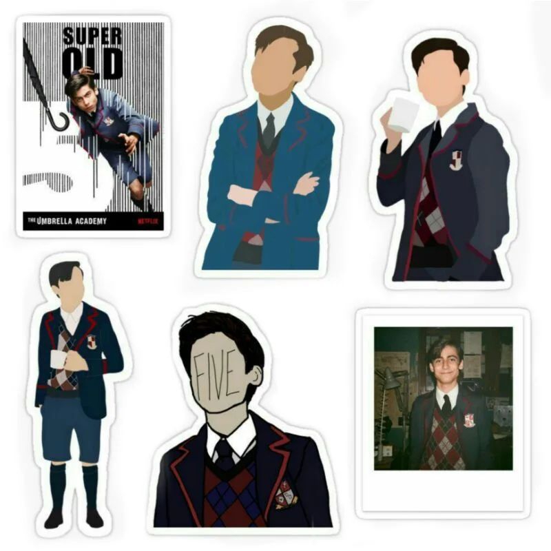 

50PCS++ FIVE STICKER | THE UMBRELLA ACADEMY STICKER | FIVE THE UMBRELLA ACADEMY STIKER MURAH