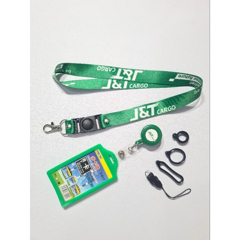 

BISA SATUAN Lanyard J&T cargo / jnt cetak 2 sisi ukuran 2cm Lanyard Custom Satuan Murah