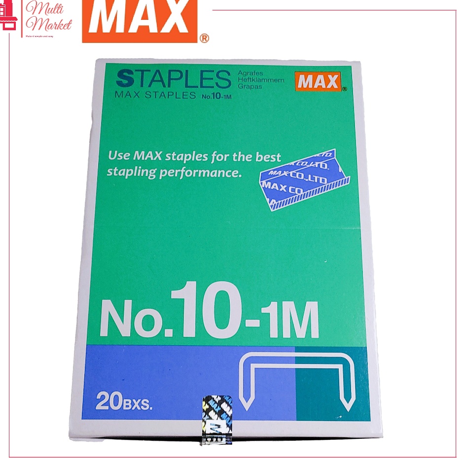 

Model Terkini Staples No1 1M MAX isi 2 kotak x 1 pcs Isi Hekter Isi Stapler HD1 HD1D
