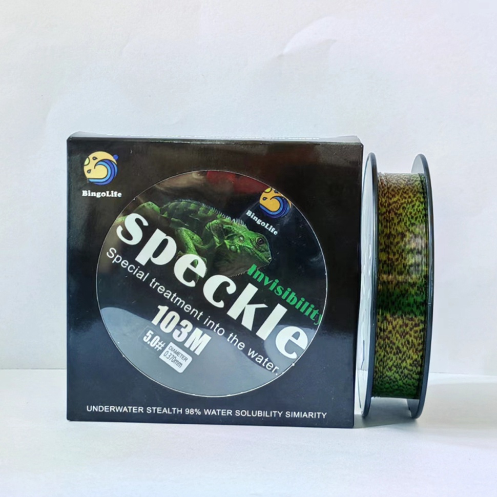Lagi Tren Fishing Line Nilon 1m Invisible Alat Senar Pancing Anti Keriting Kuat Senar Speckle Origin