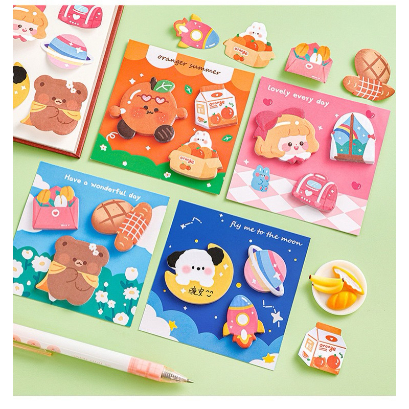 

(60 lembar) Memopad Sticky Note Tulis Kecil Model Baru Lucu