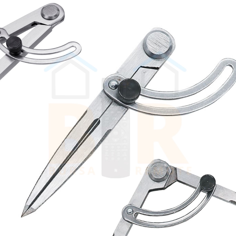 

Jangka Kompas Stainlees Penanda Pola Pengukur Jarak Adjustable Caliper Steel Lock Sistem Lingkaran