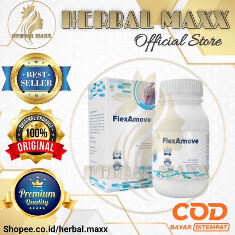 FLEXAMOVE ASLI ORIGINAL - FLEXAMOVE HERBAL 100% RESMI BPOM - FLEXAMOVE OBAT SENDI TULANG DAN ASAM UR