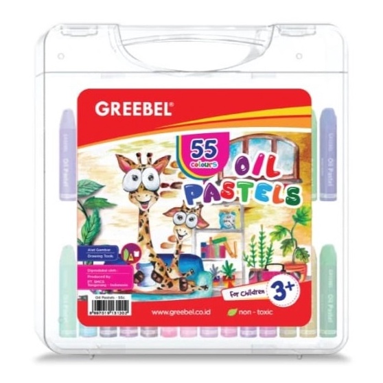 

Krayon Greebel Kids Oil Pastel Crayon 55 Color Warna