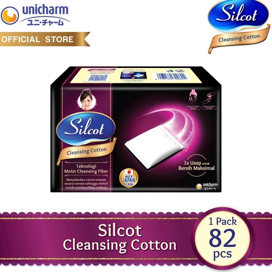 Terjangkau Silcot Cleansing Cotton 82  Kapas Kecantikan Unicharm  Kapas Wajah  Kapas Pembersih Make 