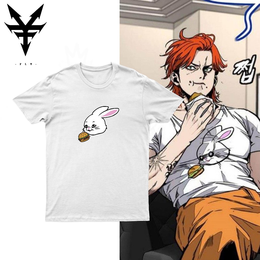 Baju Kaos Windbreaker Chris Rabbit Burger Webtoon