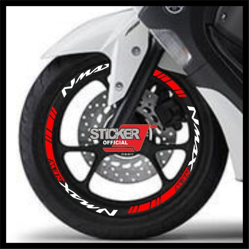 sticker pelek Nmax, stiker velg nmax 2 set depan dan belakang