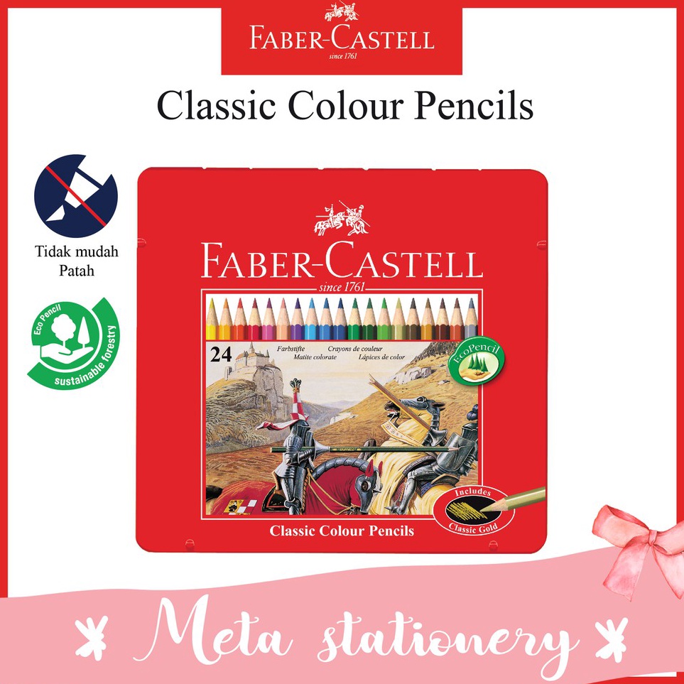 

Model Terkini Pensil Warna Classic Tin Faber Castell 24